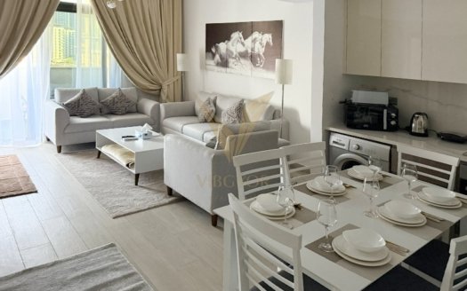 Discover the perfect blend of modern luxury and serene waterfront living with this stylish 1-bedroom furnished apartment in the prestigious Azizi Riviera community