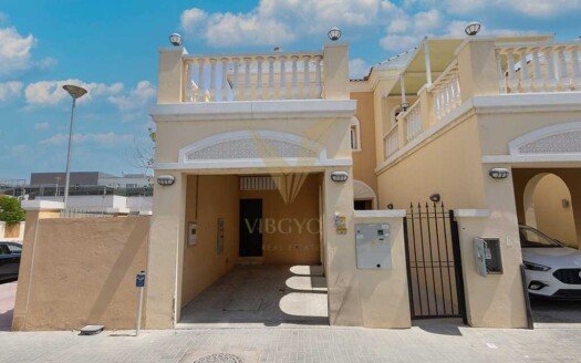 Discover this beautifully laid-out 1 Bedroom + Maid Room Villa in the vibrant and family-friendly District 5 of Jumeirah Village Triangle (JVT). This corner end unit stands out with its larger plot size